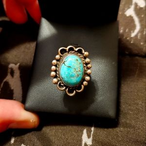 Vintage Sterling Silver Turquoise Ring